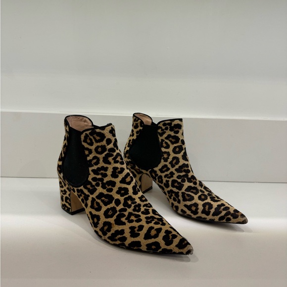Zara Leopard faux hair ankle boots EU 40 / US 9 - Picture 2 of 8